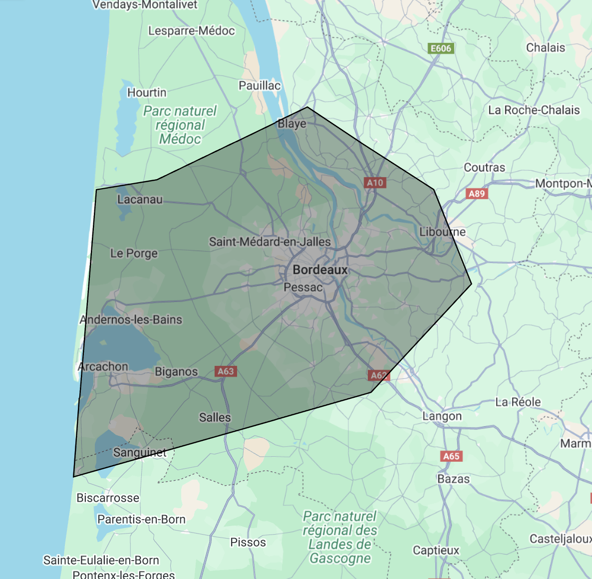 Carte de la Gironde